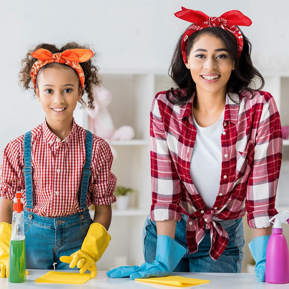 Vrouwen Haaraccessoires Linnen Bandana Sjaal Vierkante Vrouwelijke Bandana Hoofddeksels Rock Cool Meisjes Multi Hoofdbanden