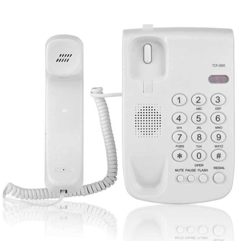 Business Office Telephone Household Guest Room Hotel Fixed Landline Phone Desktop Corded Telephone NO Caller ID Display