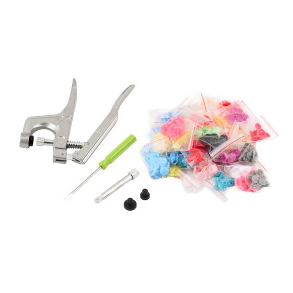 360 Sets T5 Plastic Drukknoop Met Snaps Tangen Tool Kit & Organizer Containers Bedienen Snaps Diy Familie Naaien gereedschap: 150Pcs set