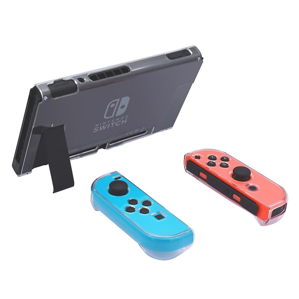 Hard PC Protection Cover For Nintend Switch NS NX Case Transparent Crystal Shell Console Controller Accessories With Stand Cases