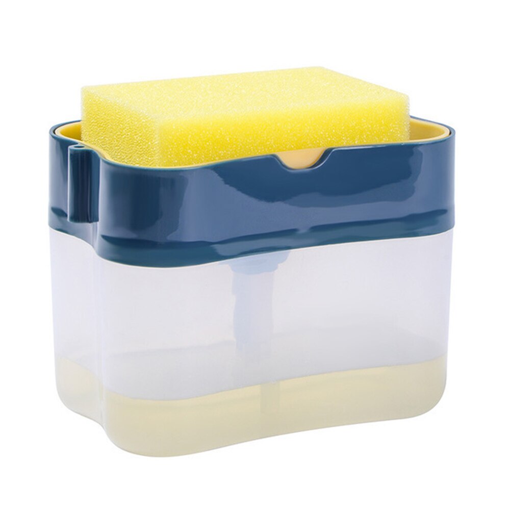 Zeep Pomp Dispenser Levert Zeep Pomp Dispenser Met Spons Houder 2-In-1 Container Huishoudelijke Producten Vloeibare Dispenser: green
