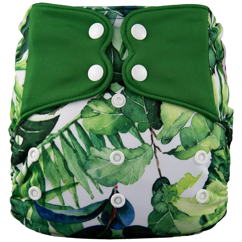 Snäppblöjskydd - vattentätt tvättbar återanvändbar 3-15kg bambu mikrofiberinsatser tyg babyblöja pojke flicka barn