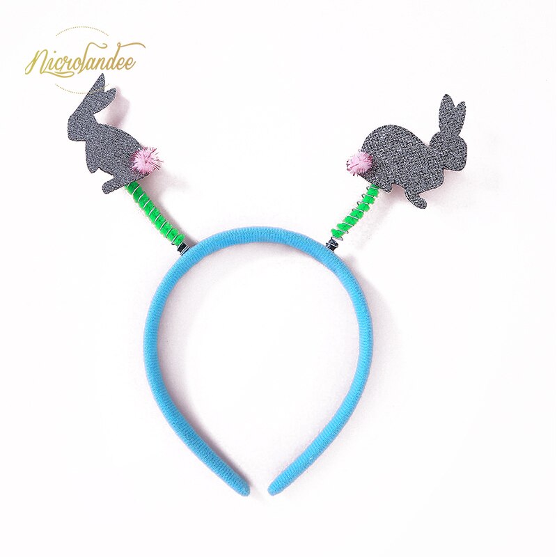 Nicrolandee kul halloween filt pannband många teman maskerad festival hår tillbehör för halloween cosplay fest: 1pc blå