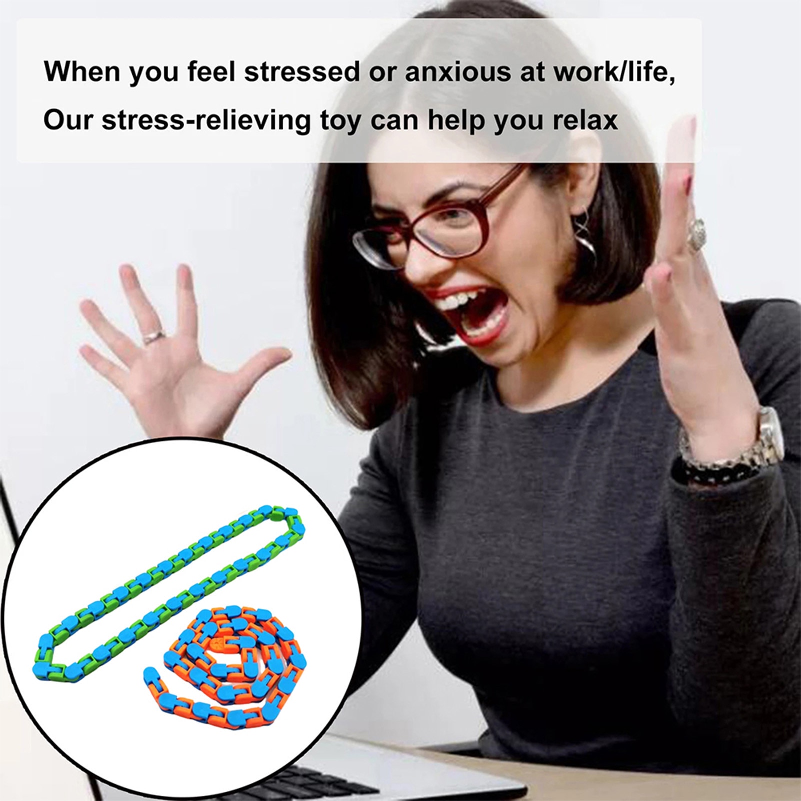 Sensory Toys Autism ADHD Anxiety Therapy Toys EDC Relief Hand Fidget Toy Set