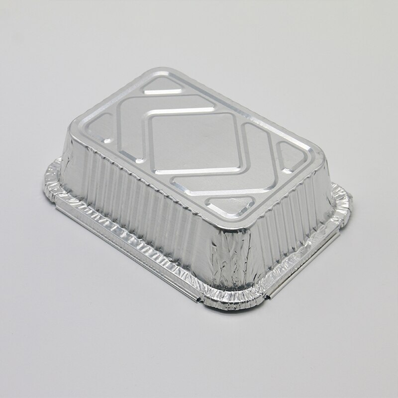 10 Stks/set Wegwerp Bbq Aluminiumfolie Pannen Take-Out Voedsel Containers Rechthoek Lunchbox Grill Vangen Lade Keuken Benodigdheden