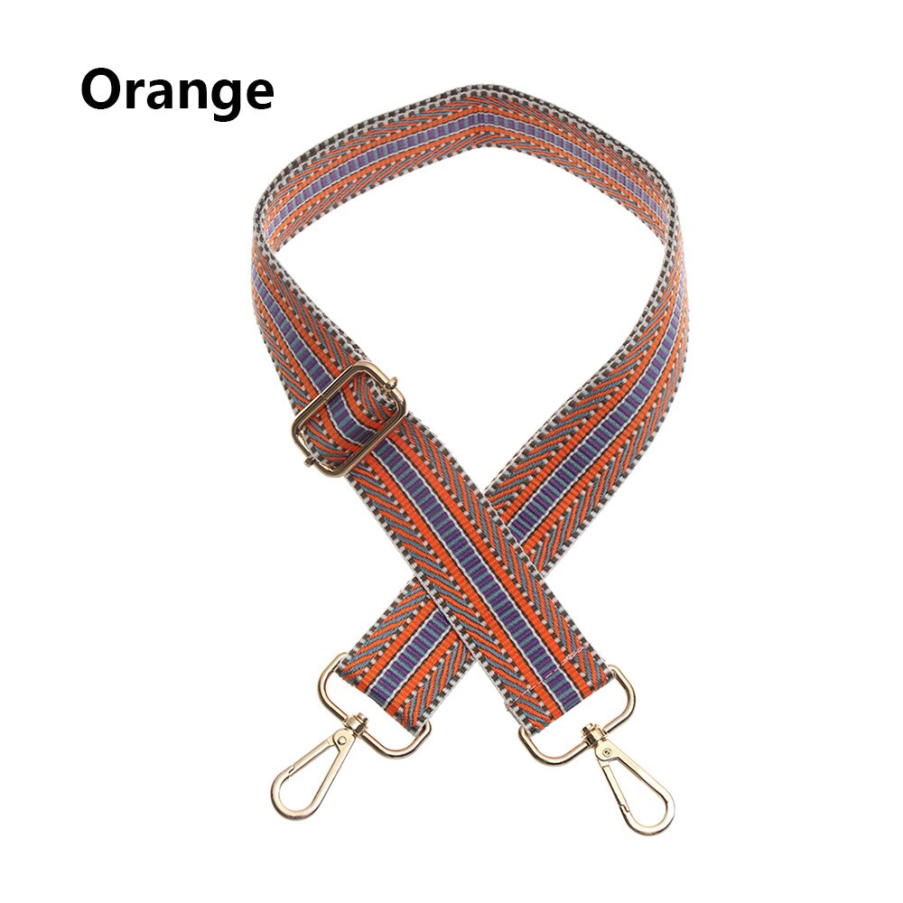 Kobiety kolorowe nylonowe torby paski do torebek tęczowy regulowany wieszak na ramię torebka pasek ozdobny łańcuszek akcesoria do toreb: style1-5