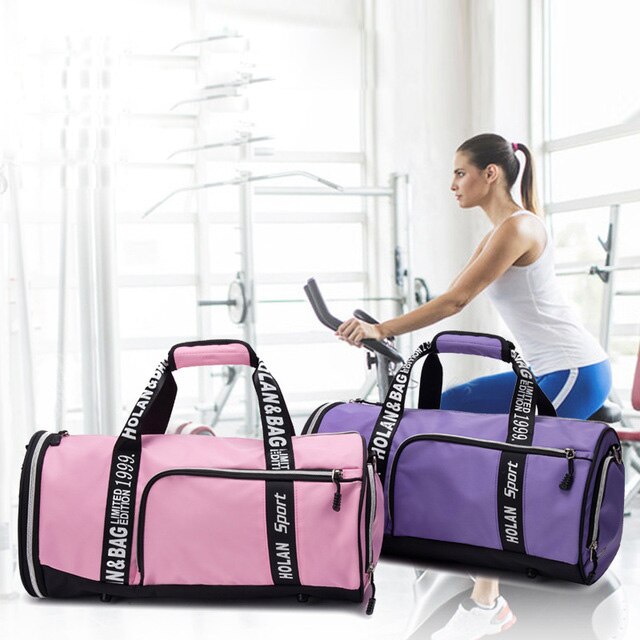 Yogamåtte taske til kvinder pink gym taske dame sports taske til fitness/gym kvinder gym taske sko rum lille gym taske