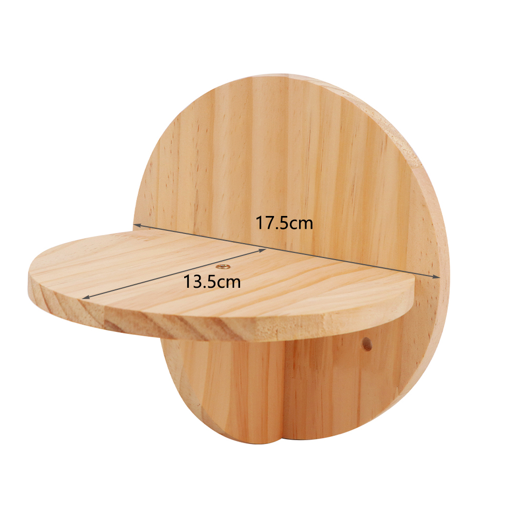 Cat Tree Wall Mounted Cat Climbing Wood Shelves Cat Jumping Platform or Hammock with Stairway for Kitten Playground Furniture: WHITE