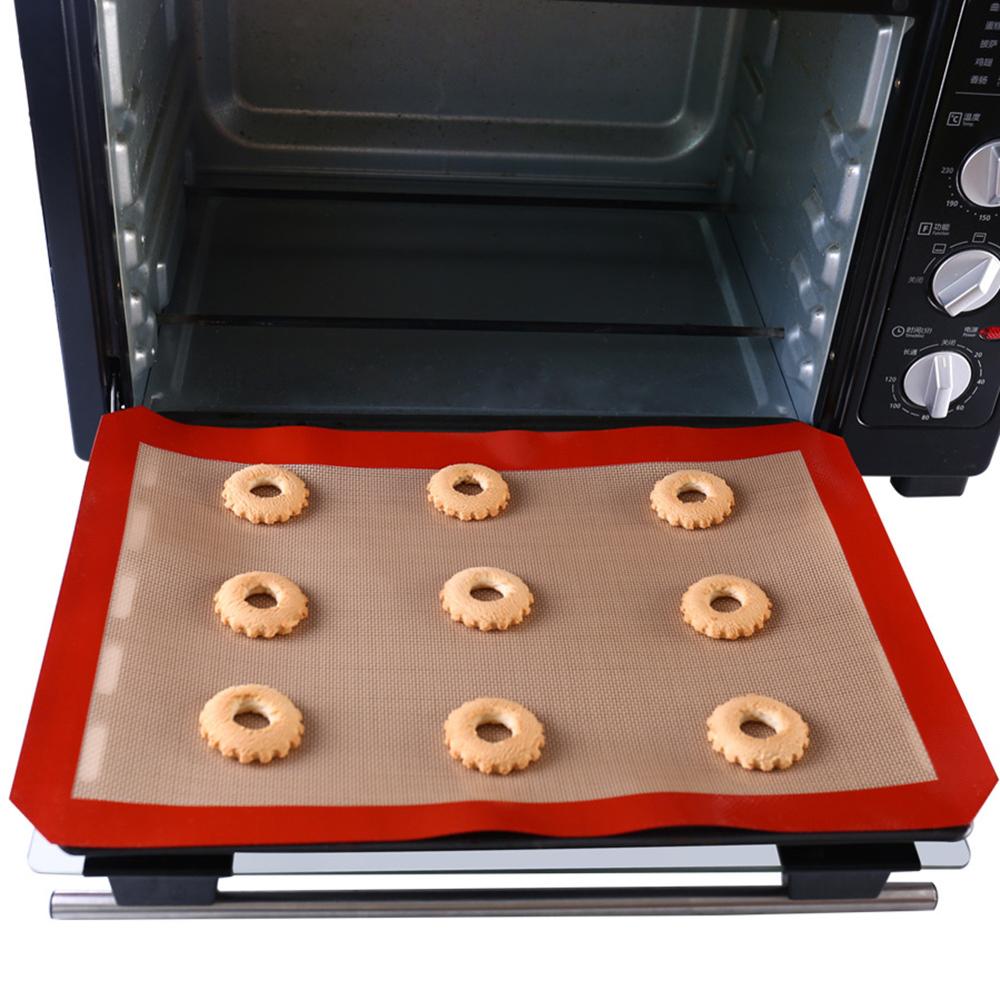Silicone Baking Mat Non-Stick Cookies Sheet Oven Mat Healthy Homeware Baking Sheet Glass Fiber Rolling Dough Mat Pastry Tools