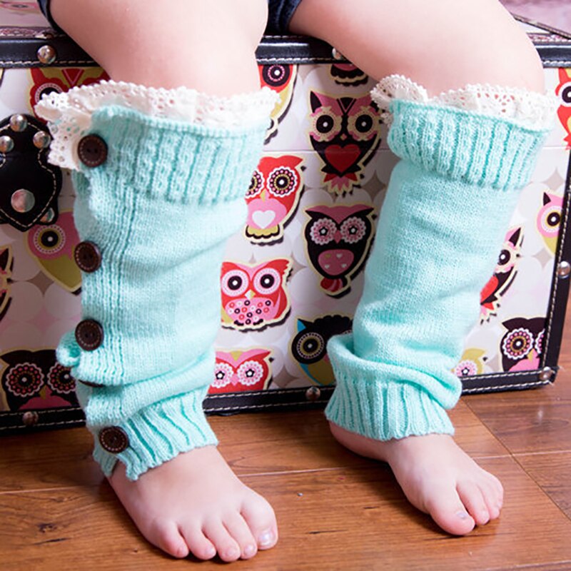 kleinkind Kleinkind Mädchen Gestrickte Beinlinge häkeln Spitze Geschmack trimmen Aufladungs-stulpen Toppers Winter Warme Socken Prinzessin Neue