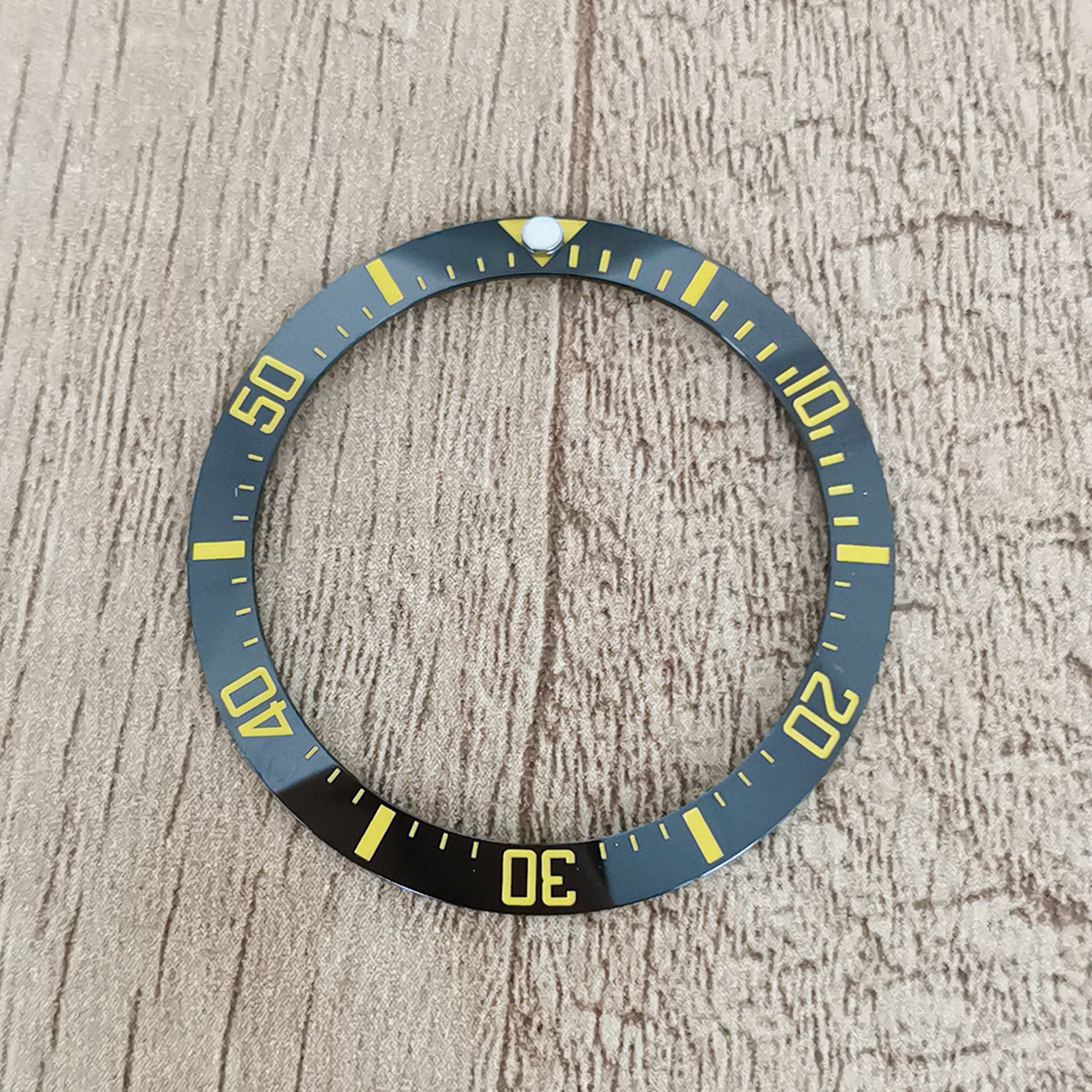 Nouvelle lunette de montre 30.5-38mm, lunette de montre en céramique pour hommes, accessoires modifiés, Inserts de montres pour horlogers: Marron