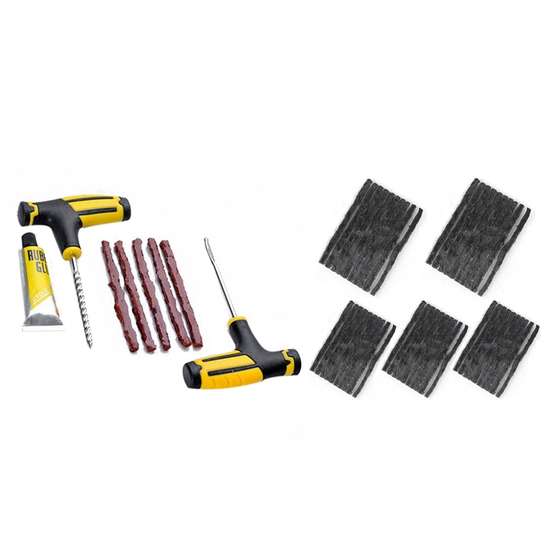 8Pcs Car Tire Repair Tools Kit For Tubeless Emergency Truck &amp; 20Pcs Auto Car Truck Tubeless Tire Tyre Puncture Repair