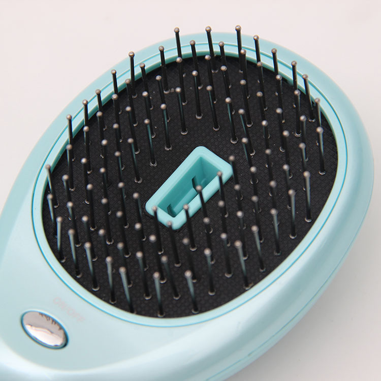 Peine de iones negativos portátil 2 uds cepillo de pelo iónico eléctrico antiestático cepillo alisador masaje Mini peine de pelo recto