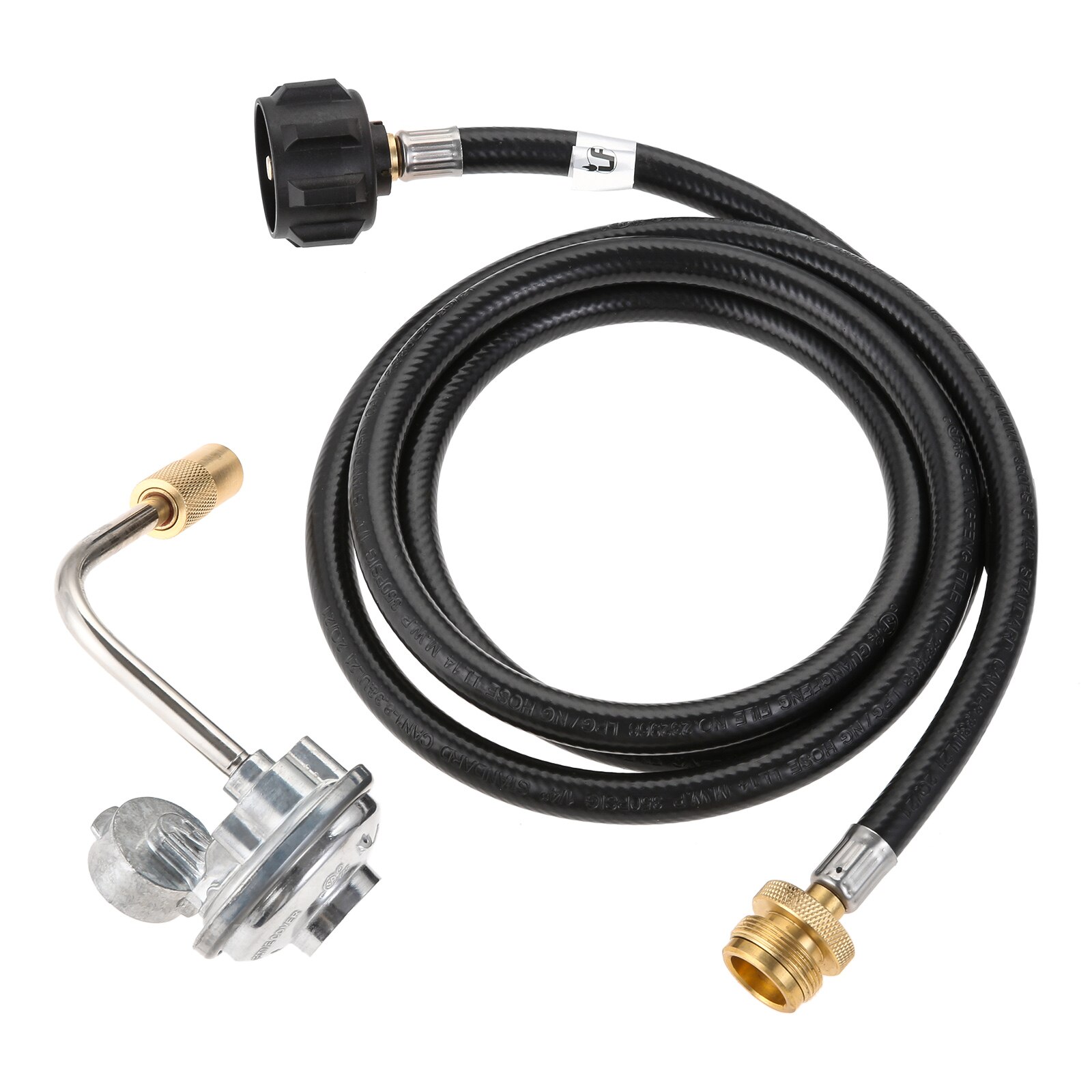 6FT Propane Adapter Hose 1lb to 20lb Converter with Gas Regulator fit for Blackstone 17", 22" Tabletop Griddle