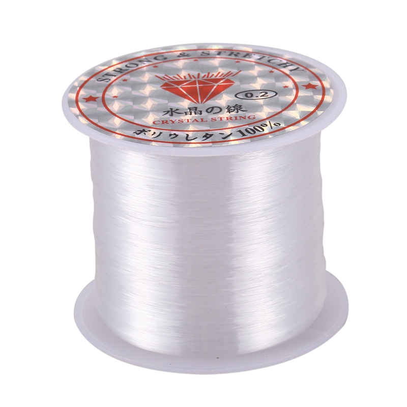 0.2Mm Diameter Clear Nylon Fish Fishing Line Spool Beading String: Default Title