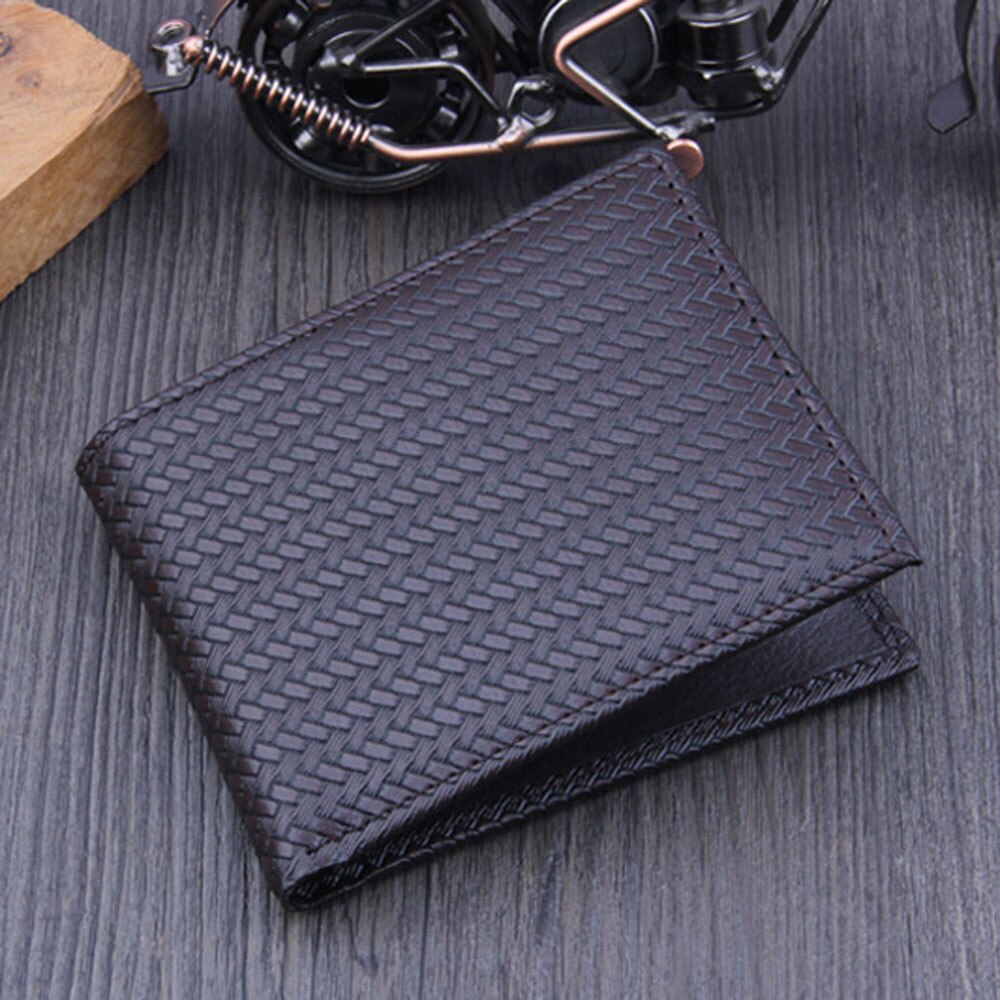 Homens de negócios bifold carteira de couro id titular do cartão de crédito bolsa bolsos dobráveis masculino carteiras coreano saco de cartão curto carteira #20