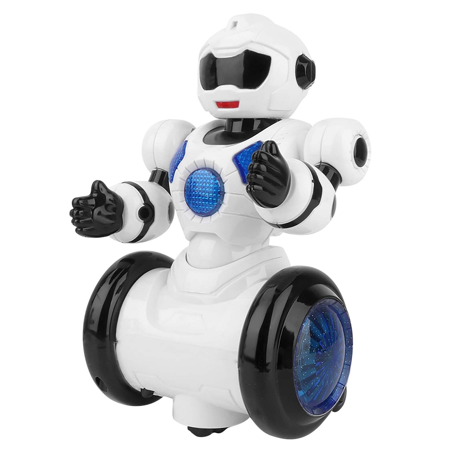 Robot da ballo elettrico per bambini giocattolo LED musica leggera abbagliante danza assemblare Robot per bambini regalo Robot de baile deslombrelli