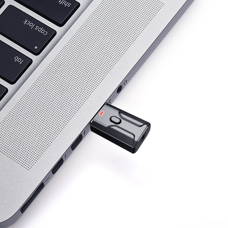 USB Bluetooth Wireless Audio Adapter Bluetooth 5.0 Transmitter Receiver Mic Sound Card For PC Laptop Audio Adapter