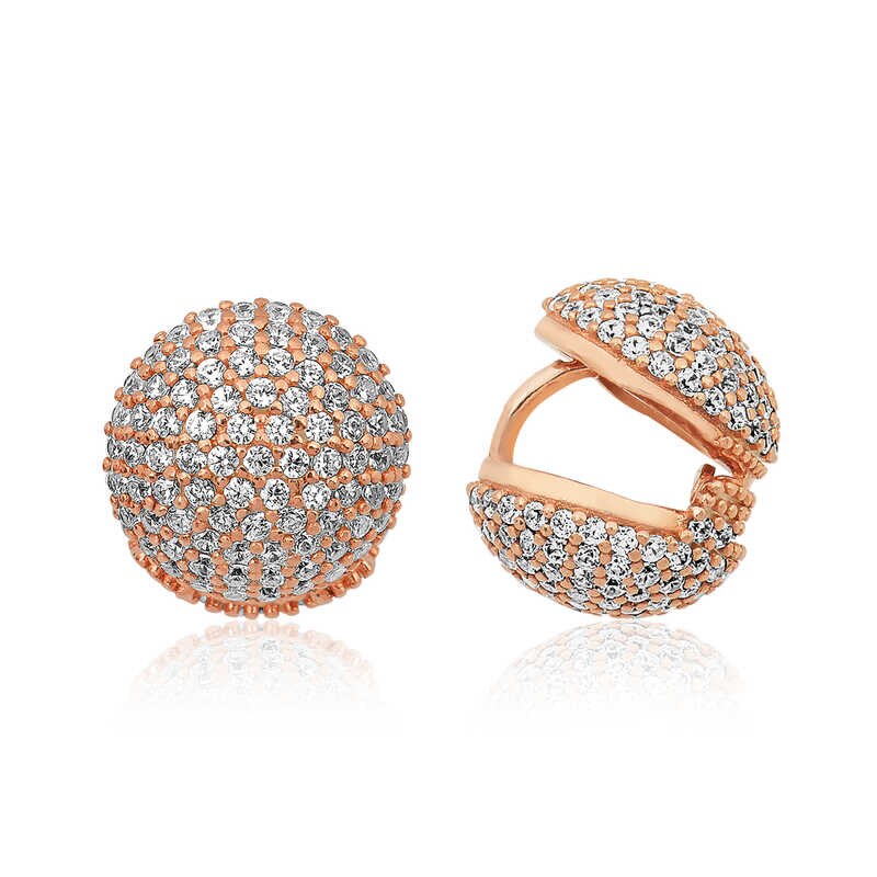 Orecchini Donna Argento 925 Con Zirconi – Modello Huggie A Cerchio, Ipoallergenici