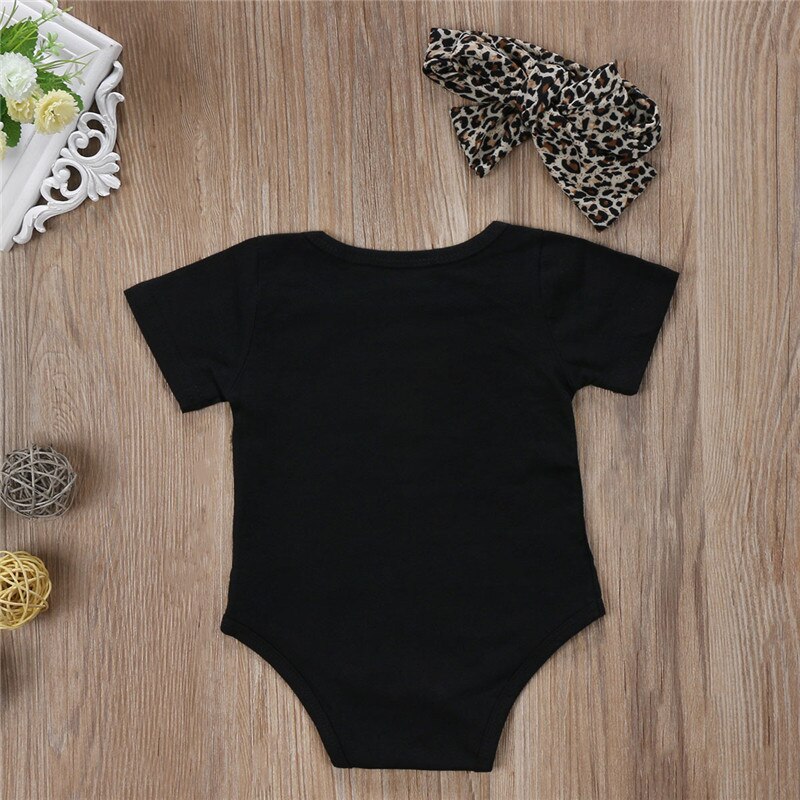 Katoen Pasgeboren Baby Meisje Jongen Kleding Tops Brief Bodysuit + Hoofdband Korte Mouw Jumpsuit Outfits Sunsuit Baby Meisjes Kleding