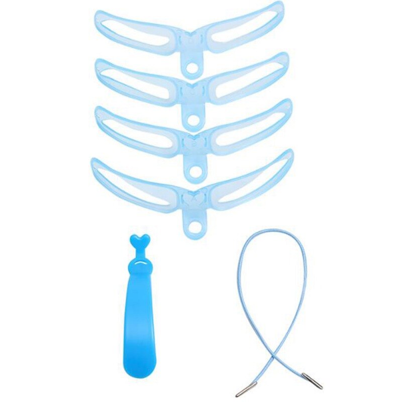 4 In1 Eyebrow Shaping Template Helper Eyebrow Stencils Kit Grooming Card Eyebrow Defining Makeup Tools: L