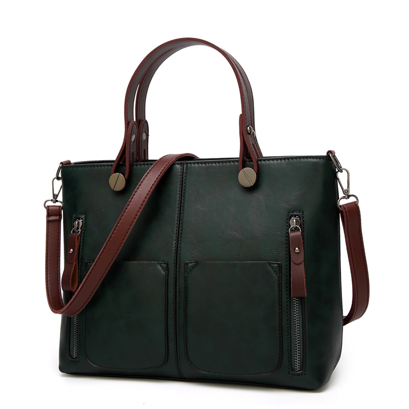 Bolso de hombro Vintage Tinkin para mujer, bolsos casuales femeninos para compras diarias, bolso para damas de: green