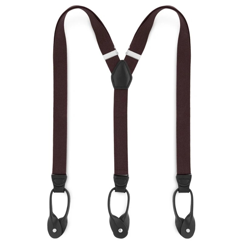 Slimmade 2.5cm kalsonger knappklämmor hängslen casual remmar y-rygg form herrbyxor suspensorio