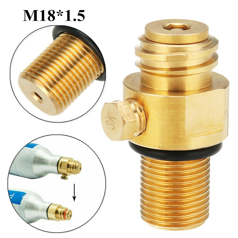 M18*1.5 co2 ventil adapter udskiftelig transverter egnet til soda maskine ventil adapter