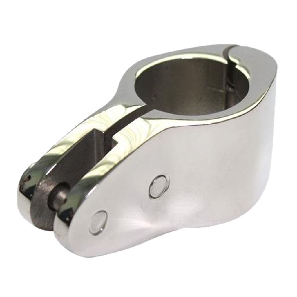 316 Stainless Steel Fitting Boat Marine Yacht Tube Clip Pipe Clamp Silver Bimini Hinged Fittings Jaw Slide Hardware Silver