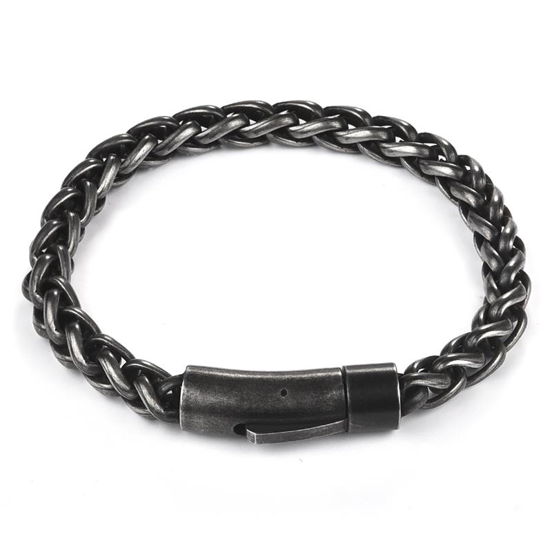 Vingtage Stainless Steel Chain Bracelet for Men Unique Punk Hiphop Male Bracelet Mens Jewelry Accessories Party