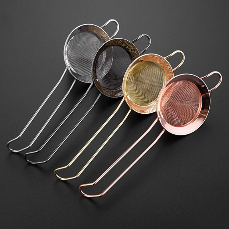 Stainless Steel Fine Mesh Strainer Cocktail Strainer Great For Removing Bits From Juice Milk Tea Coffee Bar Bartending Tool