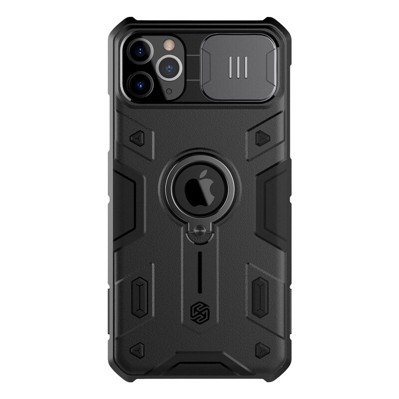 Per il iPhone 11 Pro Caso di Max NILLKIN CamShield Armatura Caso Scivolo Macchina Fotografica Proteggere La Privacy Anello cavalletto Back Cover Per iPhone11 pro: For iPhone11 Pro / Black