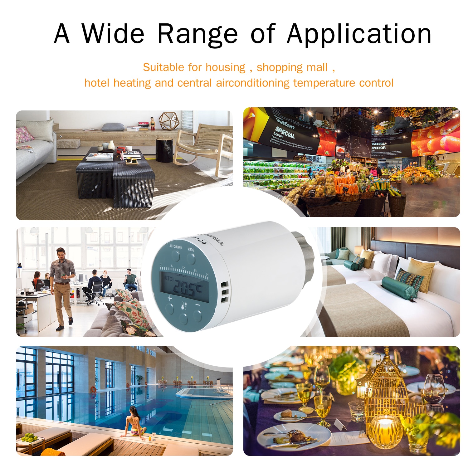Wifi SEA801-ZIGBEE Heating Radiator Thermostat Temperature Controller Compatible with Alexa Google Home Programmable Thermostat