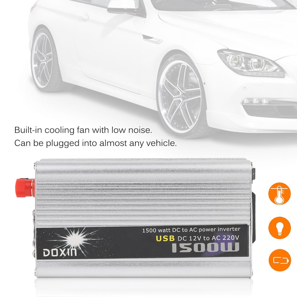 DX-GAX 1500W Auto Inverter DC 12V To AC 220V Car Modified Power Converter Sine Wave Car Adapter Auto Power Converter