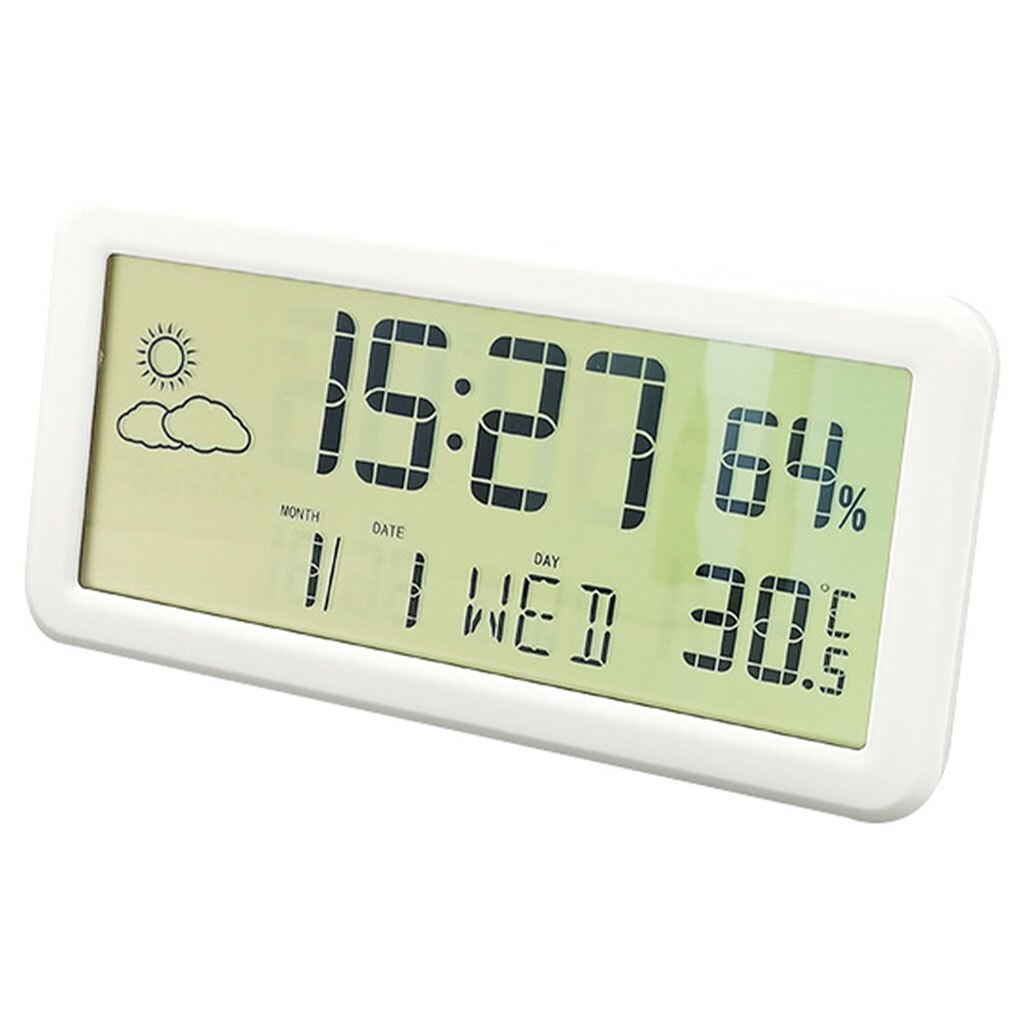 Thermometer Hygrometer Gauge Indicator Automatic Electronic Temperature Humidity Monitor Indoor/Outdoor Weather Station Clock
