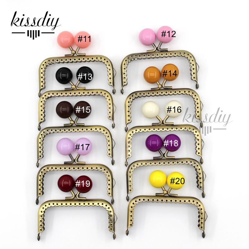 Kissdiy 10Pcs 8.5Cm Grote Candy Bead Metal Purse Frame Vierkante Glossy Antiek Brons Kant Portemonnee Frame Kus sluiting Accessoryo