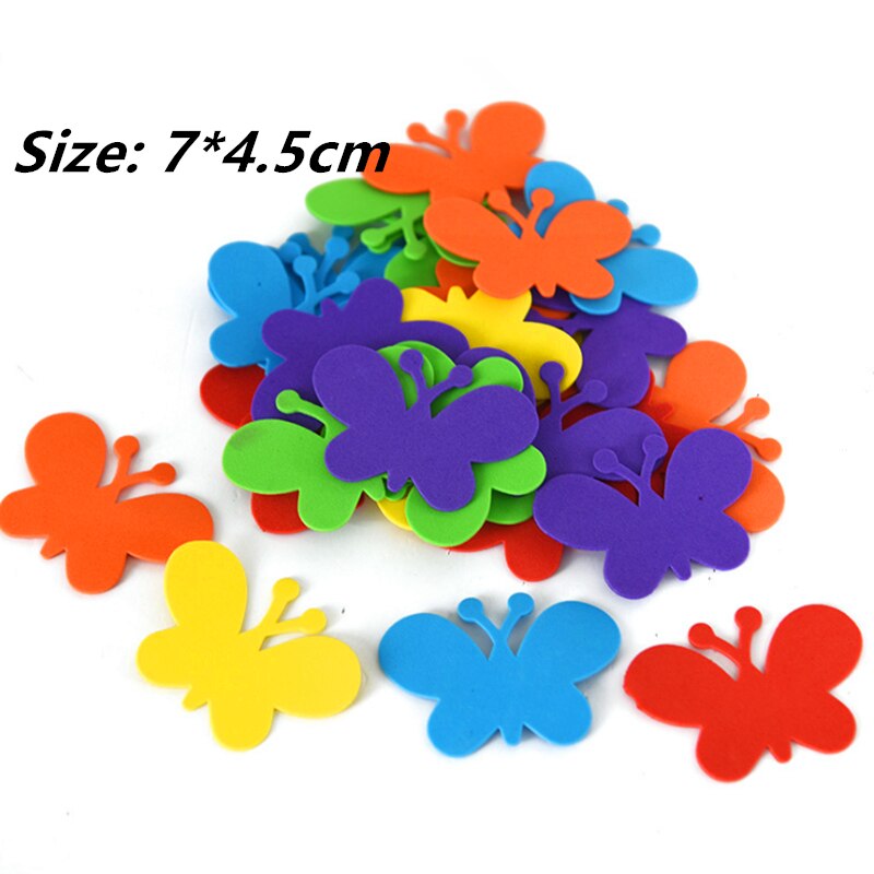 50Stck/30Stck Schaum Blumen Schmetterlinge Sterne Scrapbooking DIY Aufkleber Verschiedene Farben freundlicher Zimmer Party Dekor Kindergarten handwerk: 30Stck Schmetterlinge