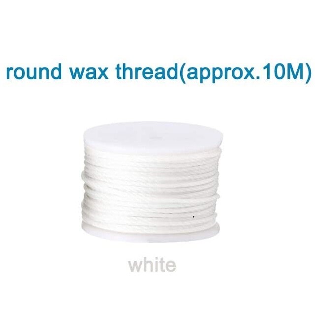 Leather Sewing Awl Hand Stitcher, Needles and Replacement Spools of Thread, Stitching Awl Tool Kit for Leather Fabric Supplies: RoundWhite