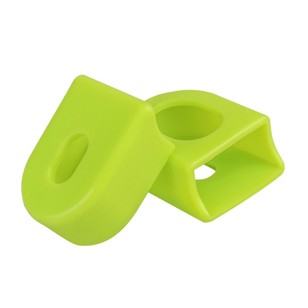 2pcs Silicone Bicycle Crank Arm Cover Crank Protectors Bike MTB Crank Set Protective Sleeve Cover Parts Crank for Sram Bike: Green