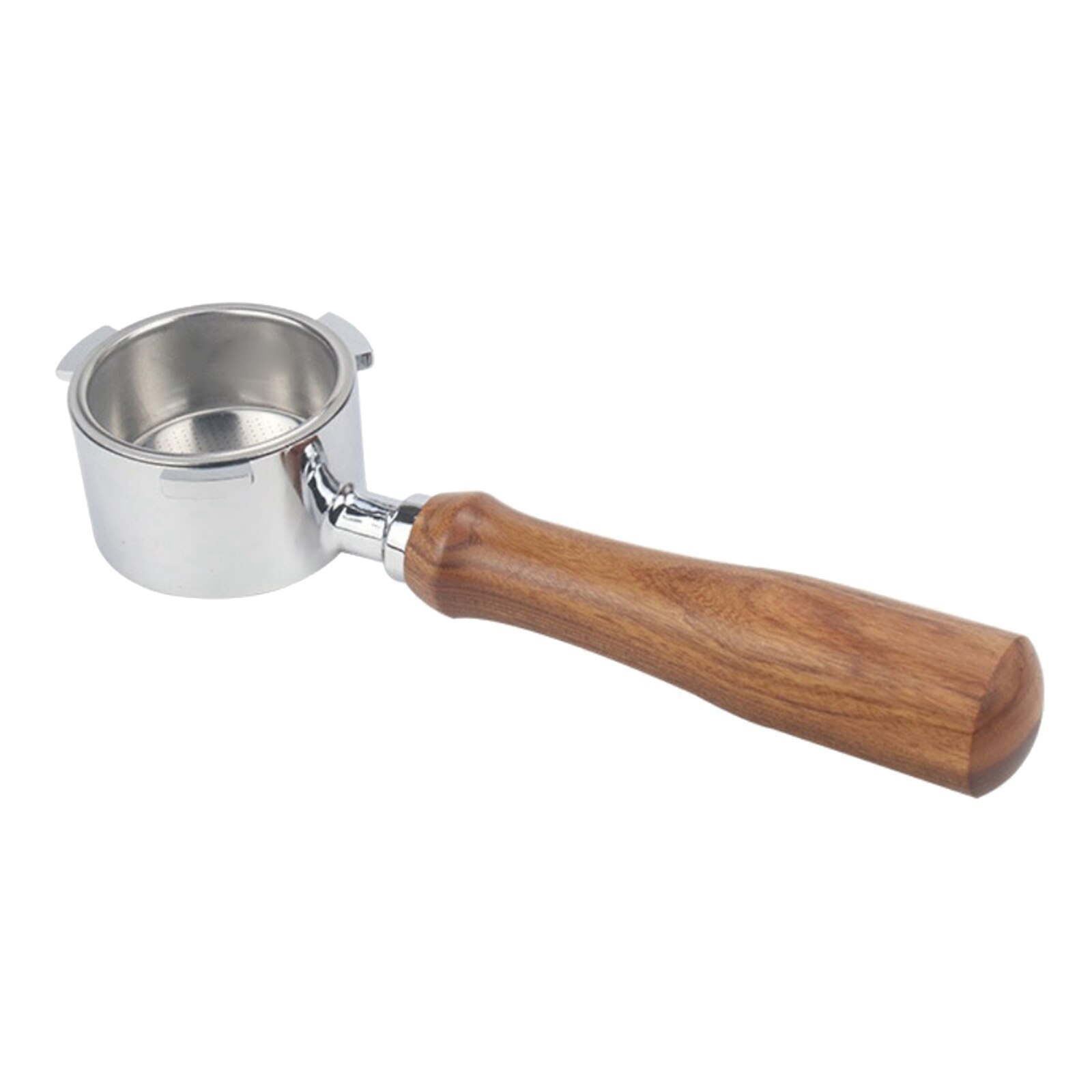 Portafiltro sin fondo para cafetera Delongh, reemplazo de 51mm: Wooden Handle