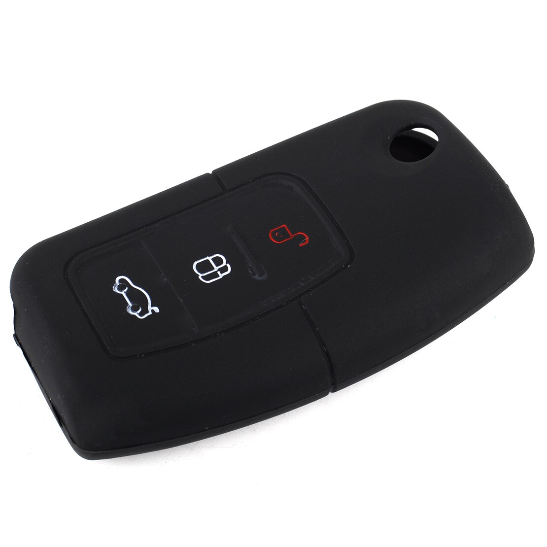 CITALL coque de boîtier porte-clé à distance à 3 boutons couvercle en Silicone pour Ford Focus MK2 Fiesta Mondeo Kuga c-max s-max clé à ouverture rabattable seulement