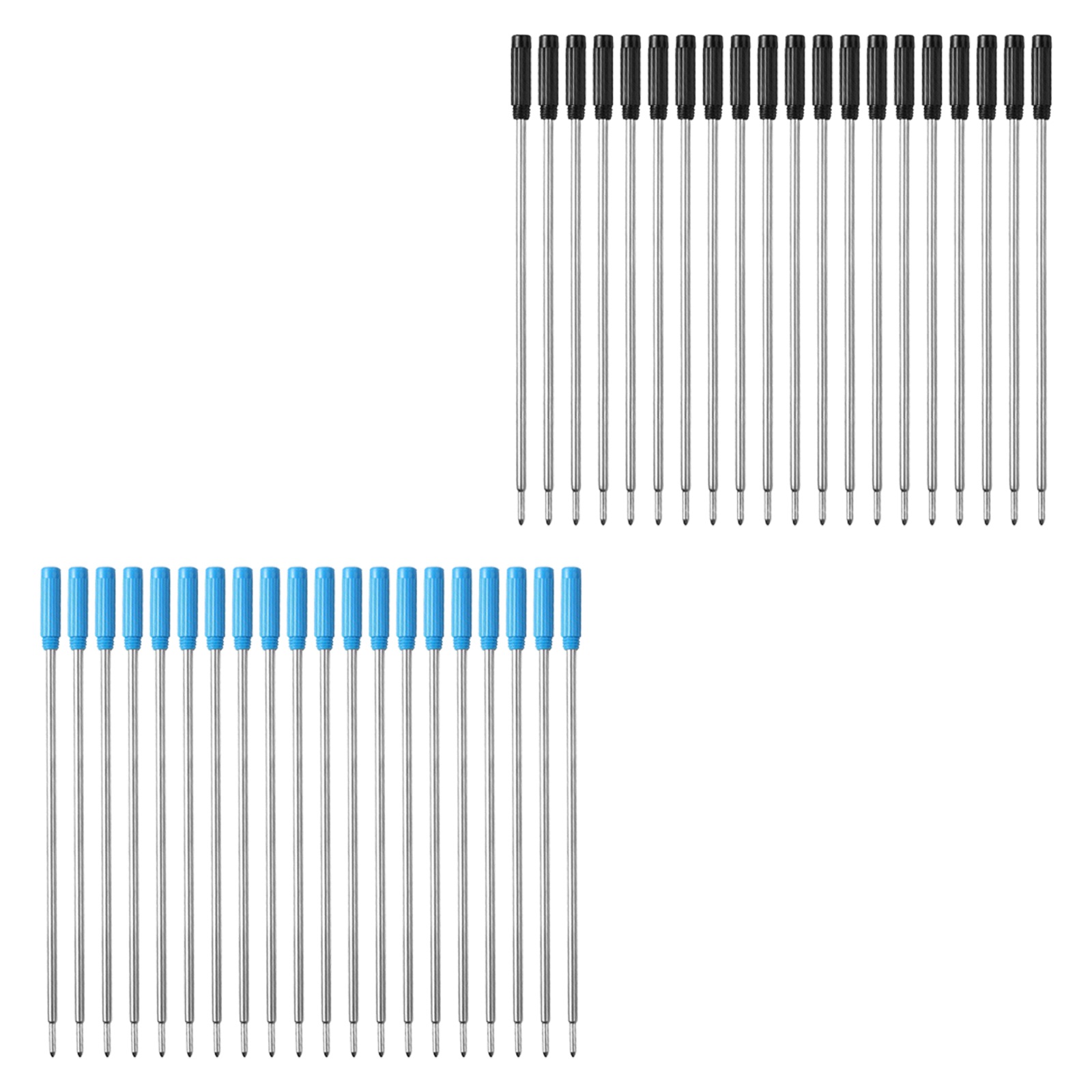 20 unids/set L: 4,5 en recambios de bolígrafo para bolígrafos cruzados punta media tinta azul negra material de oficina escolar papelería