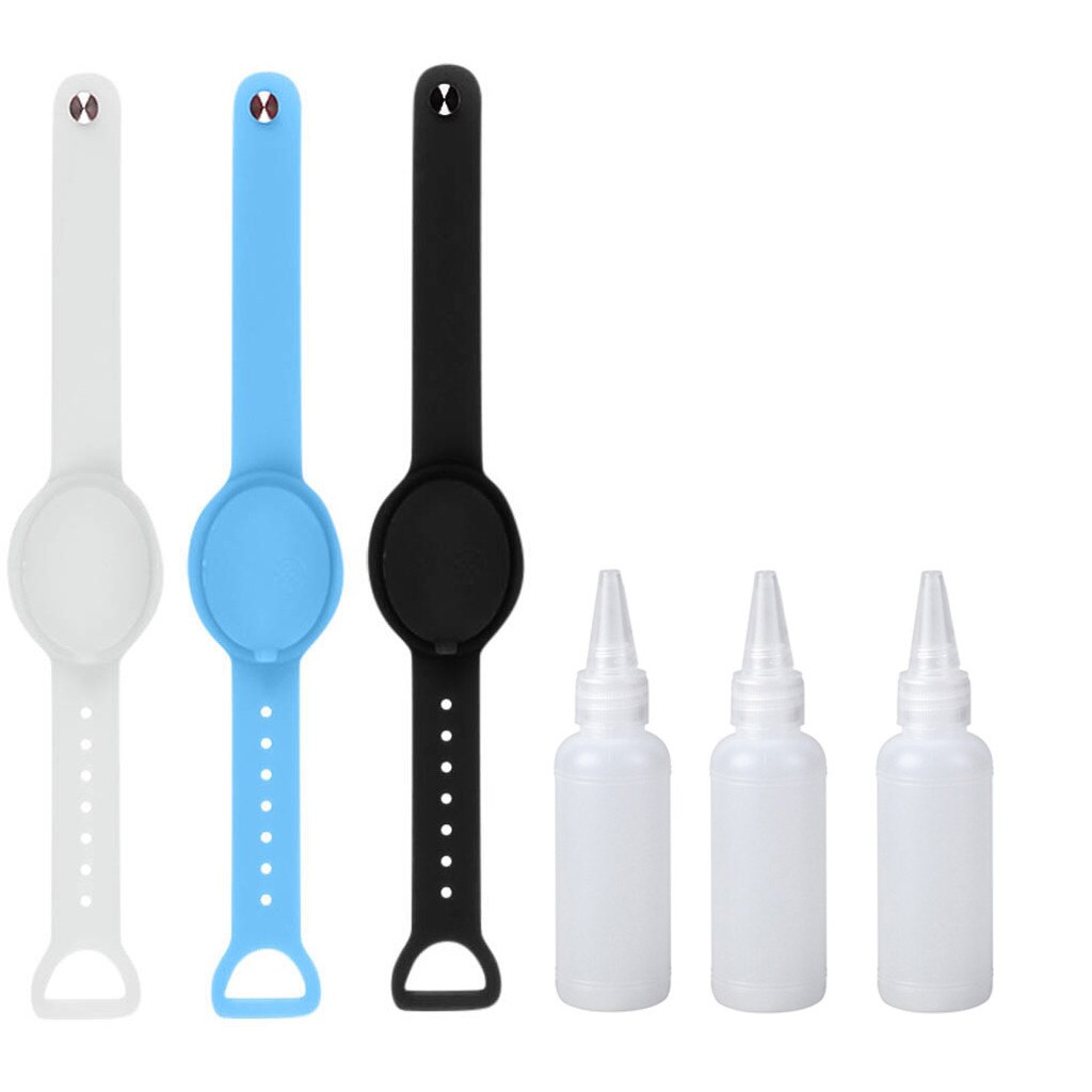 Herbruikbare Polsbandjes Handdesinfecterend Mode Doseren Draagbare Armband Polsband Hand Dispenser 10Ml Polssteun Volwassen Kid: A