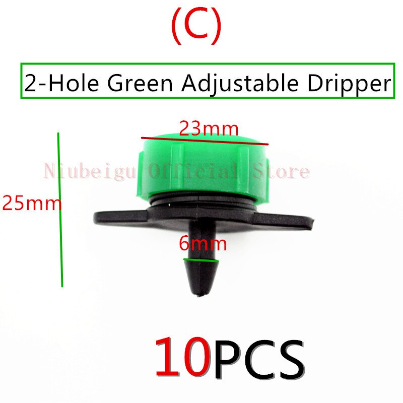 10PCS Plastic Adjustable Drippers Garden Watering Emitters 8-Holes Drip Irrigation Microspayer Fittings