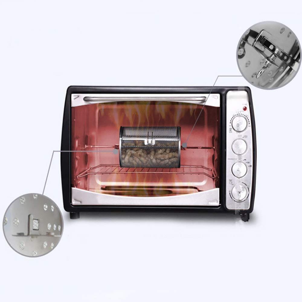 Panier à rôti en acier inoxydable | Pour four et BBQ, Clip/rôtissoire panier à griller, cuisson de noix rotatives, panier d'arachide, barbecue Grill, ustensiles de cuisson