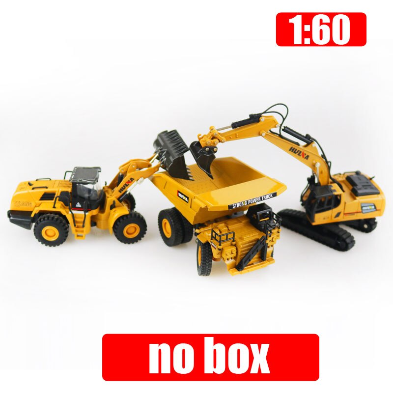 Huina Model 1:60 Scale Alloy Excavator Dump Truck Wheel Loader Engineering Vehicle Diecast Toy Christmas Year: 3PC NO BOX