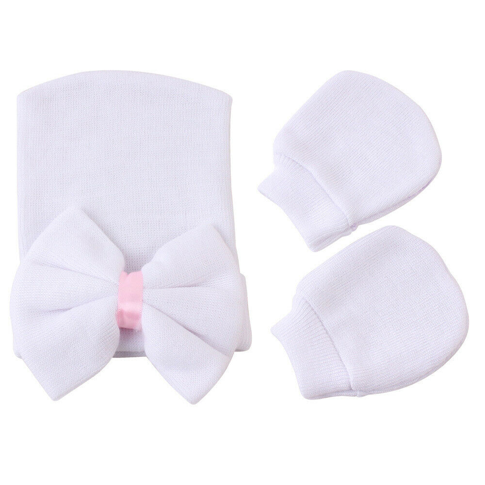 Baby Accessories 2pcs/Set Infant Kids Baby Girls Boys Hats Gloves Anti Scratch Face Hand Guards Protection Soft Mittens Hat