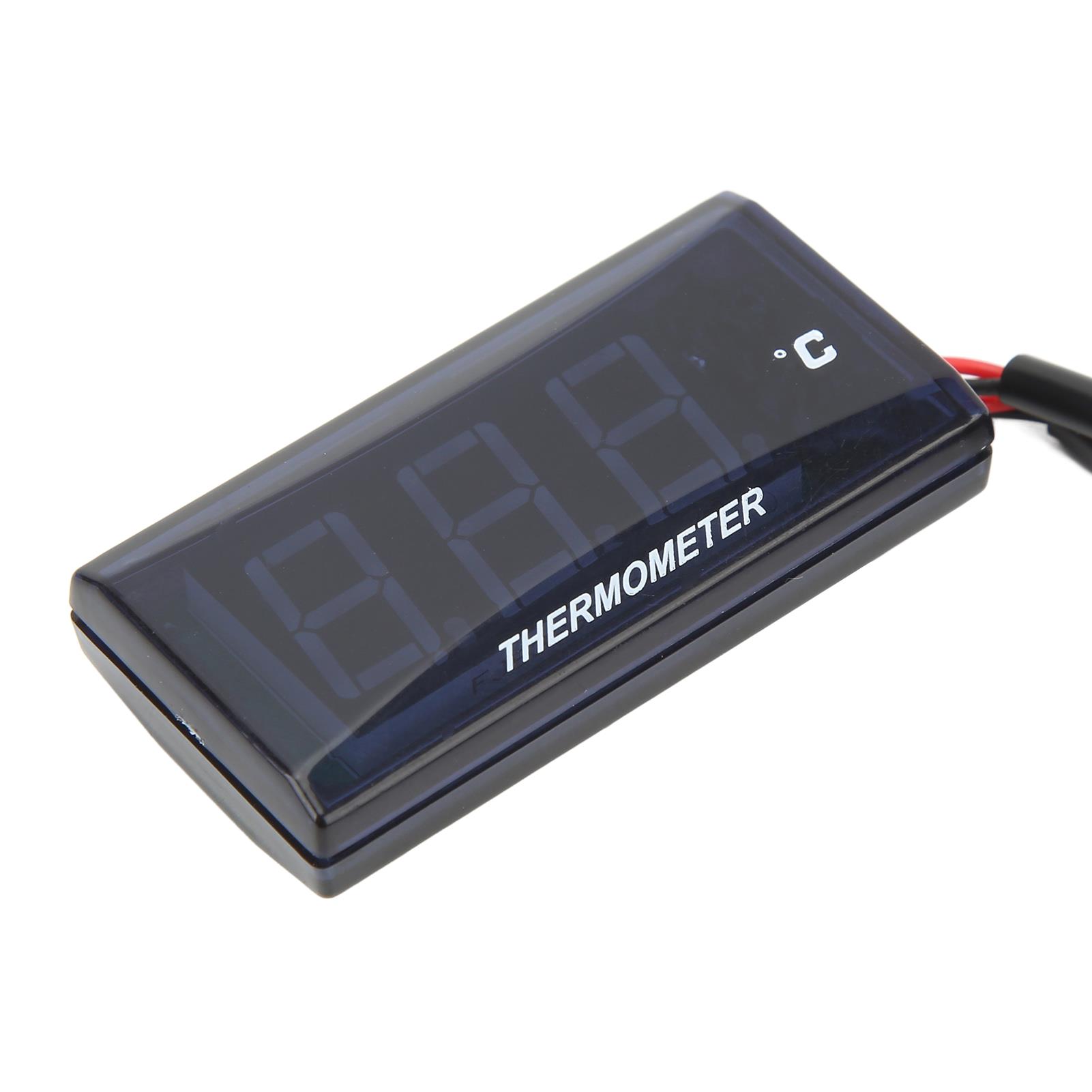 Ultratunn digital vattentemperaturmätare för motorcykel, lcd-skärm , 12v sensoradapter 22mm passar de flesta motorcyklar