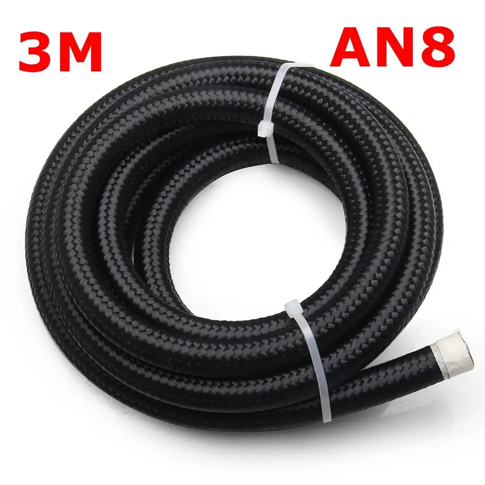 1M ein4 ein6 ein8 ein10 ein12 Kraftstoff Schlauch Öl Gas Kühler Schlauch Linie Rohr Rohr Nylon Edelstahl Geflochtene innen CPE Gummi TF-1007: verrotten