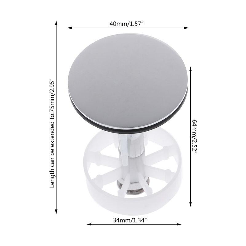 4x6.4cm Basin Pop-up Drain Plug Bathtub Sink Water Stopper Europe Standard Size For Bathroom Kitchen